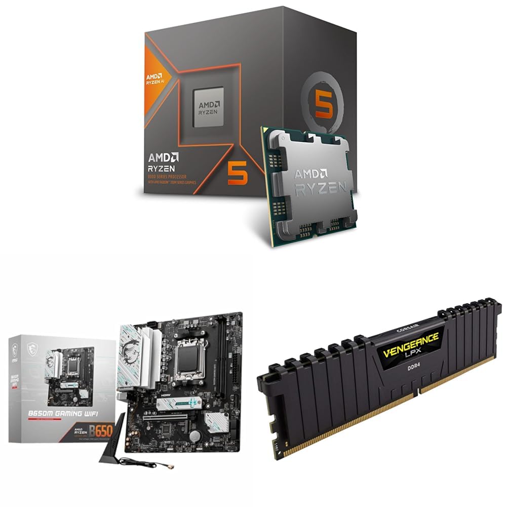 Amazon.in: Buy Amd 8000 Series ryzen 5+Msi B650 Motherboard+